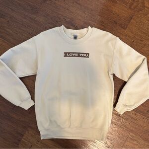 Cream 'I Love You' Men's Sweater
